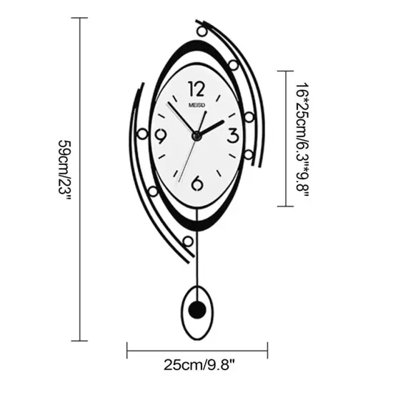 Large Nordic Wall Round Clock 3D Creative Clocks Wall Home Living Room Decor {3}