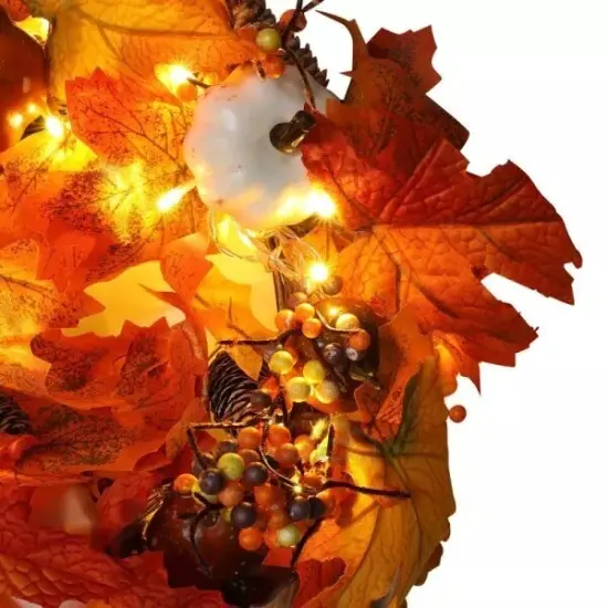 Halloween Pumpkin Maples Leaf \Decoration Wreath {4}