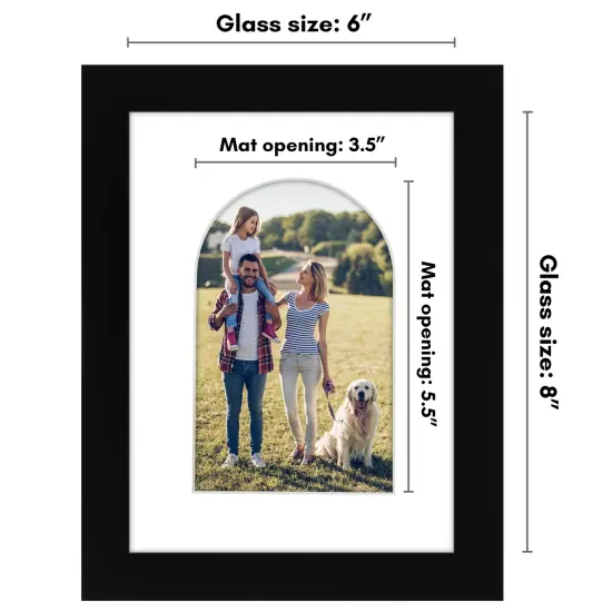Americanflat Picture Frame with Arch-Shaped Mat - Ideal for Any Room, Living Rooms, Dorm Room {8}