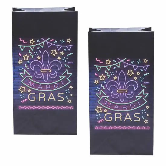 Mardi Gras Glow Treat Bags - 12 Pc. {3}