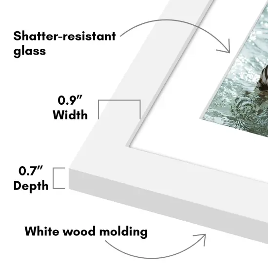 Americanflat 12x28 Collage Picture Frame - Fits Two 8x10 Photos or One 12x18 Picture {3}