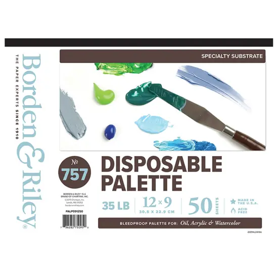 Borden & Riley&reg; #757 Disposable Palette, 9x12 Pad {1}