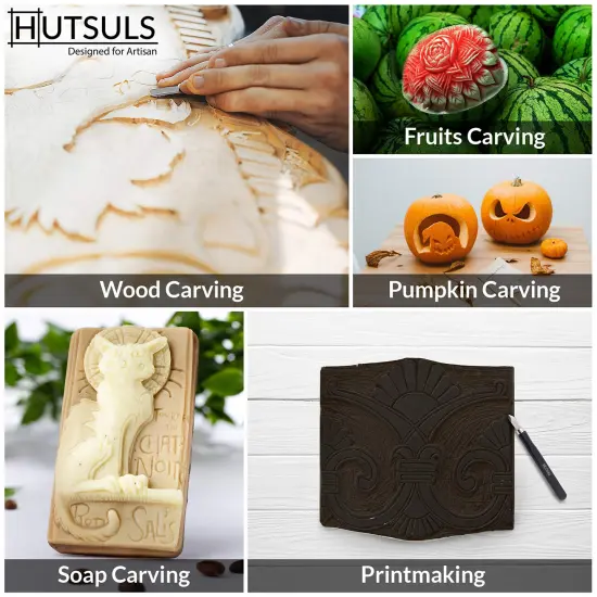 Wood Carving Tools Set - Easy to Use 12 Pieces Mini Wood Chisel Beginner Wood Carving Kit for Adults & Kids Carving Kit Gift {5}