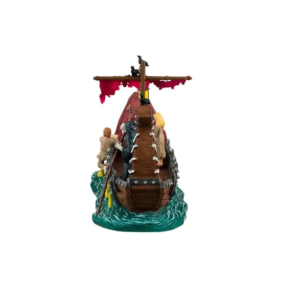 Lemax Spooky Town Halloween Village Accessory Ferry On River Styx Boat {2}