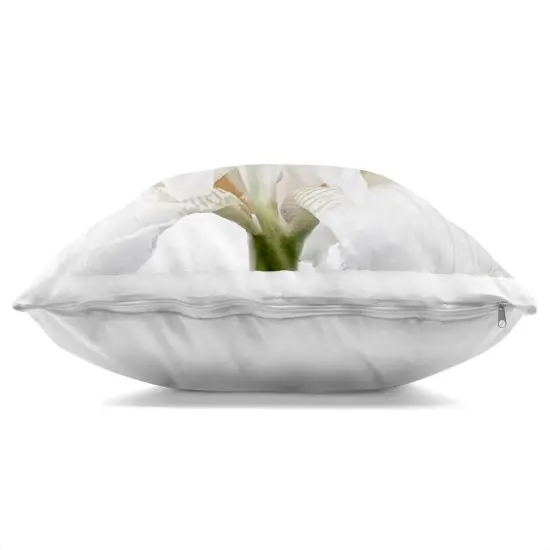 Stupell Industries White Iris Close Up Decorative Printed Pillow design by Nan, 18 x 7 x 18 {3}