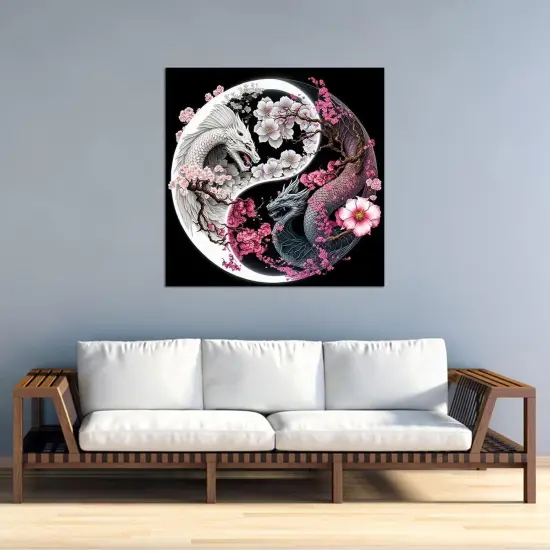 Dragon Diamond Painting Kits-Taichi Dragon Diamond Painting Kits for Adults,5D DIY Full Drill Dragon Diamond Art for Home Wall Decor 12x12inch {4}