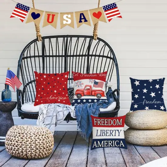 Throw Pillow Covers for 4th of July Decorations {5}