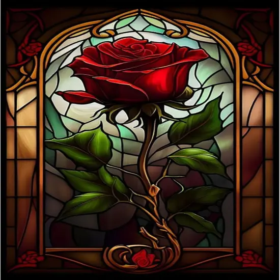 Rose Diamond Painting Kit for Adults, Rose Diamond Art Kits for Adults, Flower Gem Art for Home Wall Decor 16x12inch {1}