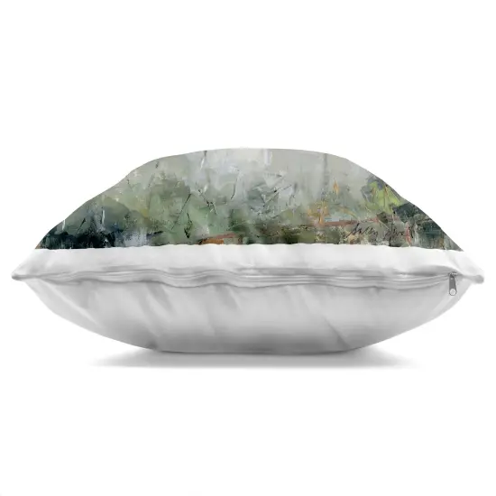 Stupell Industries Barn View with Green Roof Decorative Printed Pillow design by Sally Swatland, 18 x 7 x 18 {3}