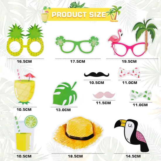 15PCS Tropical Party Photo Booth Props Kit {2}