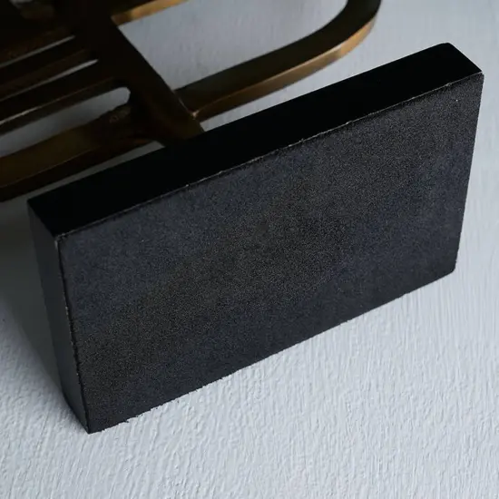 Abstract Aluminum Table Sculpture &ndash; Brass Gold Finish, 8" x 3" x 15" {5}