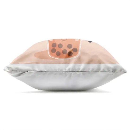 Stupell Industries Boba Babe Bubble Tea Outdoor Printed Pillow design by Sarah Hickman, 18 x 7 x 18 {3}