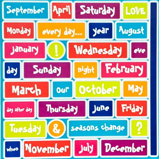 Marianne Richmond Days & Months 12x12 Chipboard Embellishments {1}