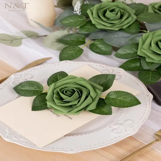 25pcs Roses Artificial Flowers Bouquets {2}