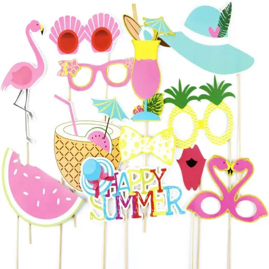 12 Pcs Summer Photo Booth Props {1}
