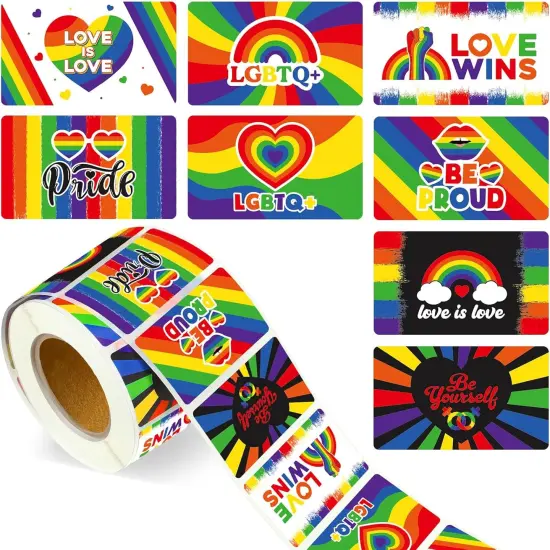 200 Pcs Gay Pride Stickers, LGBTQ+ Stickers Rainbow Sticker Bulk for Pride Month Lesbian Bisexual Sticker Pack Vinyl Waterproof Pride-Stuff for Water Bottle Laptop Skateboard Guitar Car {1}