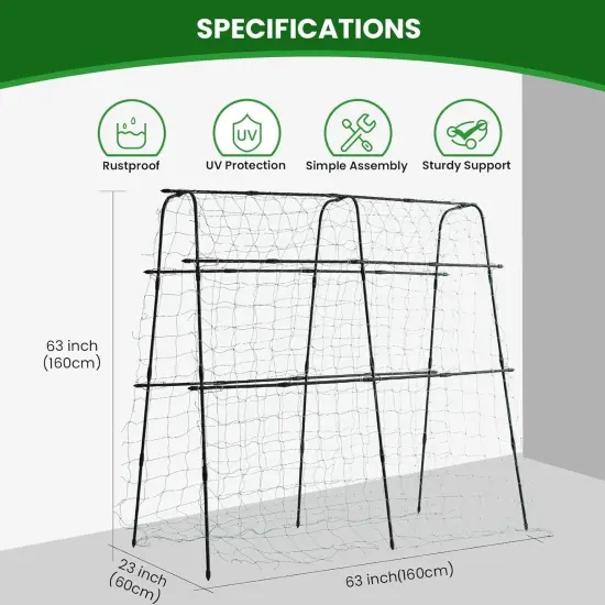 Garden Trellis for Climbing Plants Outdoor, 5.3x5.3ft {3}