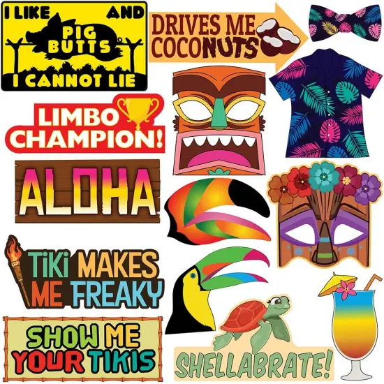 40 pcs Luau Party Photo Prop Set {3}