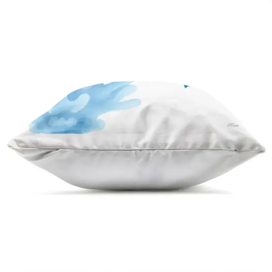 Stupell Industries Blue Tone Crab & Coral Outdoor Printed Pillow design by Cat Thurman Designs, 18 x 7 x 18 {3}