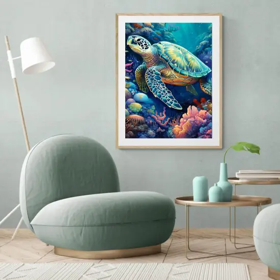 Sea Turtle Diamond Art Painting Kits for Adults, Full Drill Diamond Dots Paintings for Beginners, Round 5D Paint with Diamonds Pictures Gem Art Painting Kits DIY Crafts Kits 12x16inch {2}