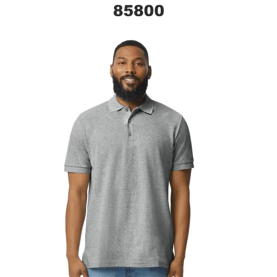 Gildan&reg; Hammer Pique Polo Short Sleeve T-Shirt White {3}