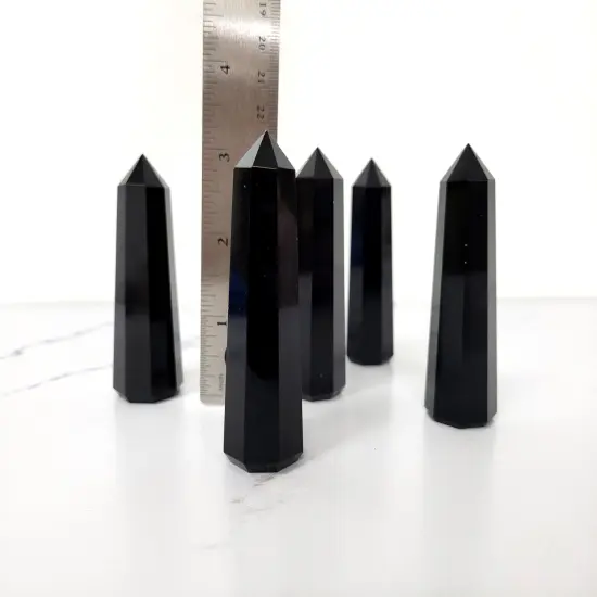 Hand-Polished Crystal Tower Point Obelisk - 8 sided TIGERS EYE {7}