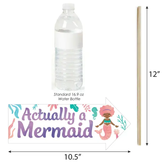 Big Dot of Happiness Funny Mermaid Party Photo Booth Props Kit, Mermaid Birthday Party Decorations - 10 Count Selfie Prop Sticks {4}