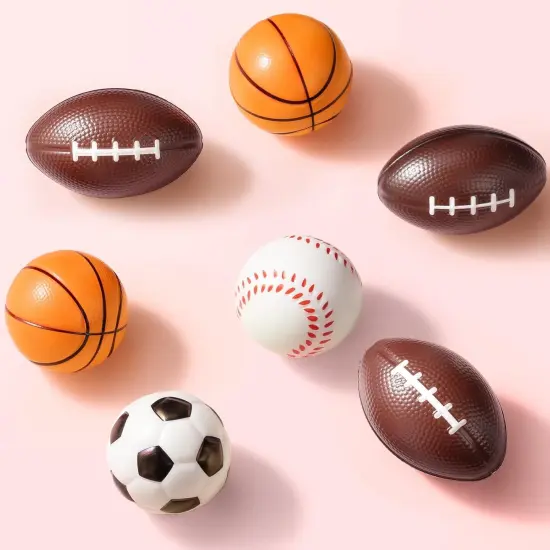 Easter Basket Stuffers for Kids Boys Girls, 24 Pack Foam Bouncy Stress Balls with Cards for Toddlers {4}