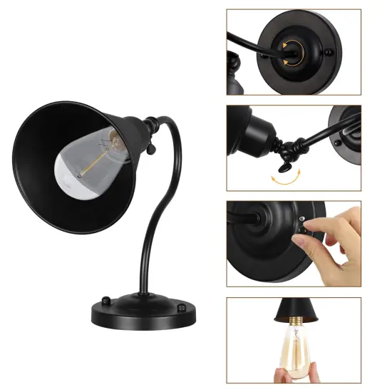 2pcs Rustic 2-Light Incandescent Black Wall Sconces {4}