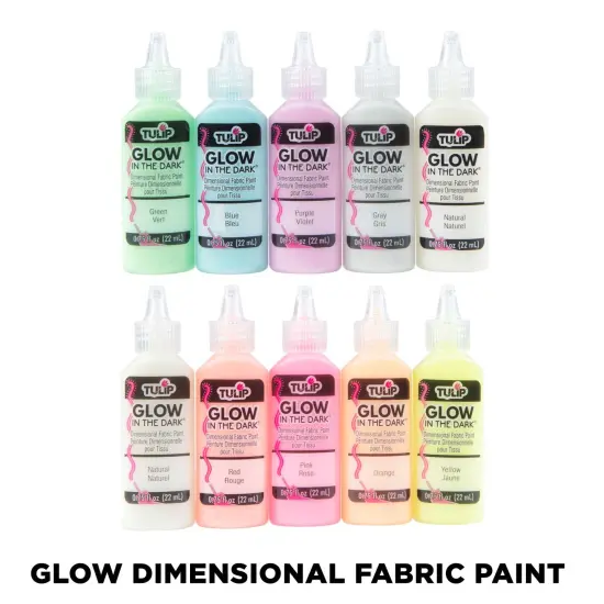 Tulip Puff Paint Glow, Multi-Surface Craft Paint, .75 fl. oz. 10 Pack {2}