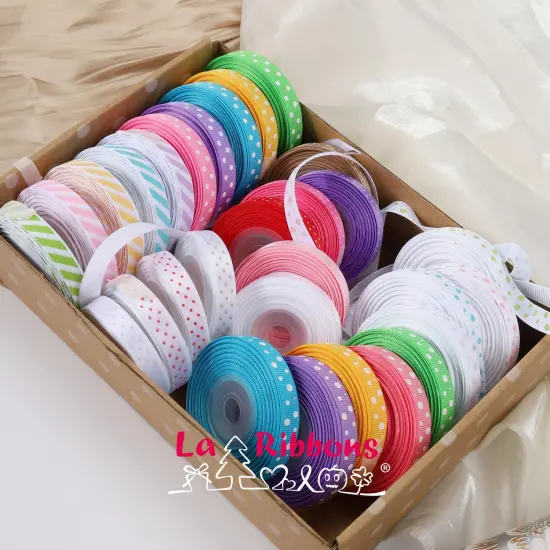 3/8 Inch 100 Yards Grosgrain Ribbon Set 10 Yd/Roll 10 Rolls Spring Easter Craft Ribbon for Gift Wrapping Floral Bouquets Wedding Party Decoration {3}