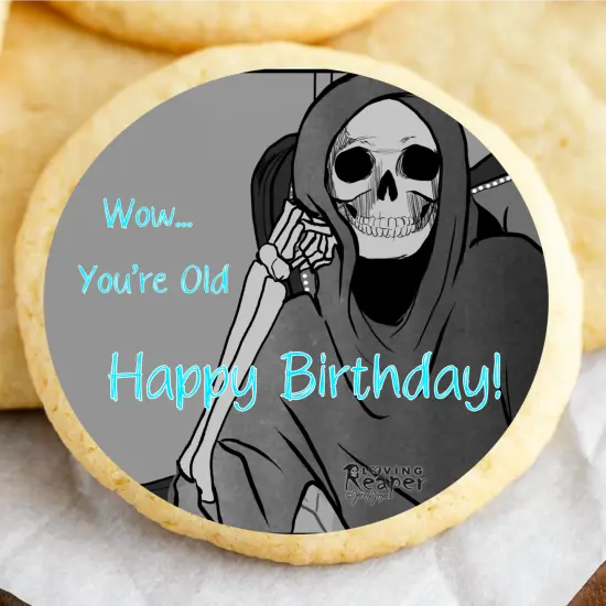 Loving Reaper Wow your Old Edible Icing Sheets- Assorted Image Cake Toppers-Frosting Sheets- Cookies- Cupcake Toppers {5}