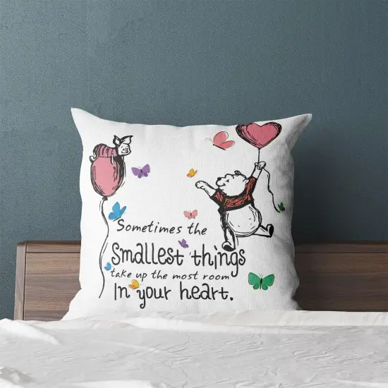 Friendship Gifts for Women Friends, Women, Girls, BFF, Besties, Smallest Things Quotes Throw Pillow Cover Cute Pillow Case Linen {3}