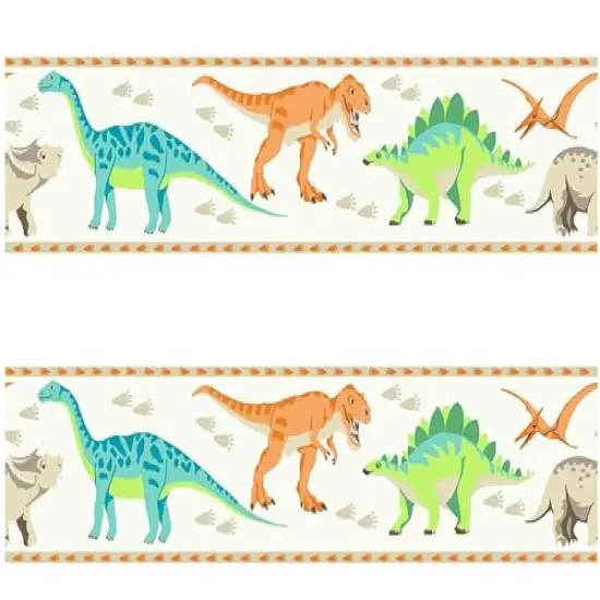 Dinosaurs Edible Image cake border 2 Strips per sheet 3.5x10.5 inchs {1}