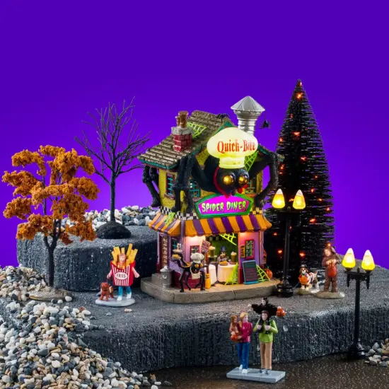Quick Bite Spider Diner House Set - Lemax Spooky Town {1}
