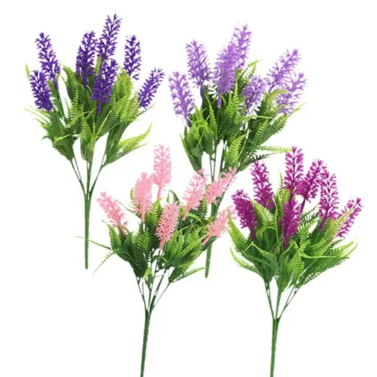 4pcs Lavender Flower Branch for Cheerful Table Decor {4}