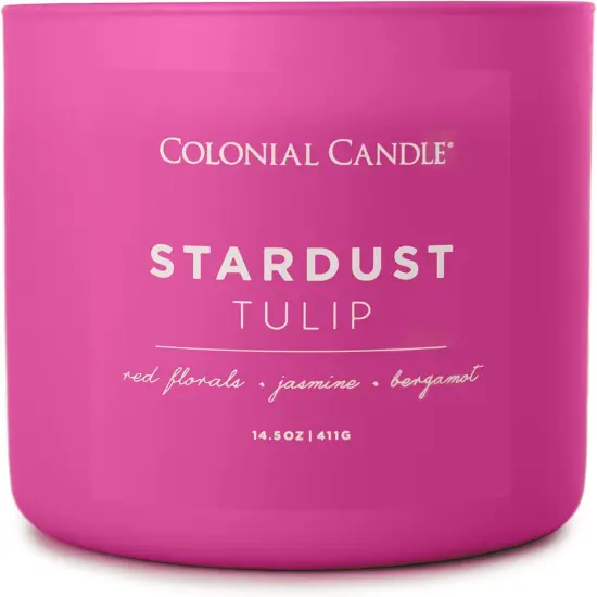 Stardust Tulip Scented Jar Candle, Pop of Color Collection, 3 Wick, 14.5 oz - Up to 60 Hours Burn {5}