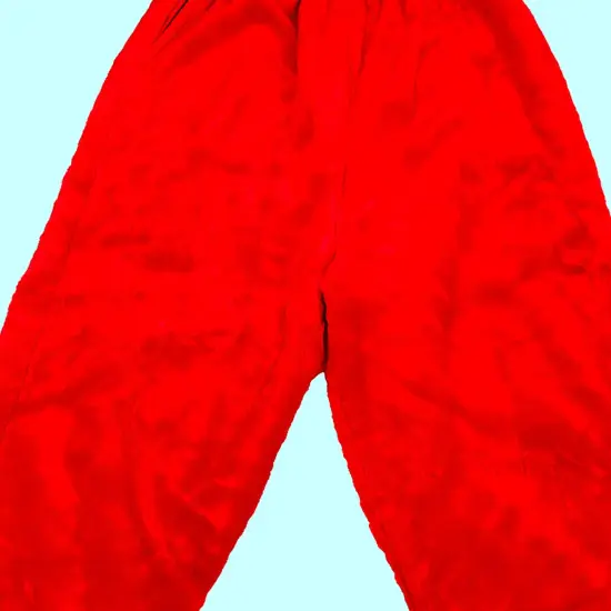 Deluxe Professional Santa Pants in Red Pile Plush with Elastic Waist and Side Pockets {5}