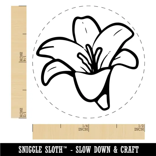 Easter Lily Beautiful Flower Rubber Stamp for Stamping Crafting Planners {1}