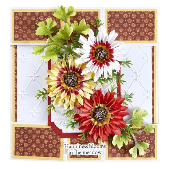 Spellbinders Etched Dies Through the Meadow by Susan Tierney-Painted Daisy and Ladybugs {3}