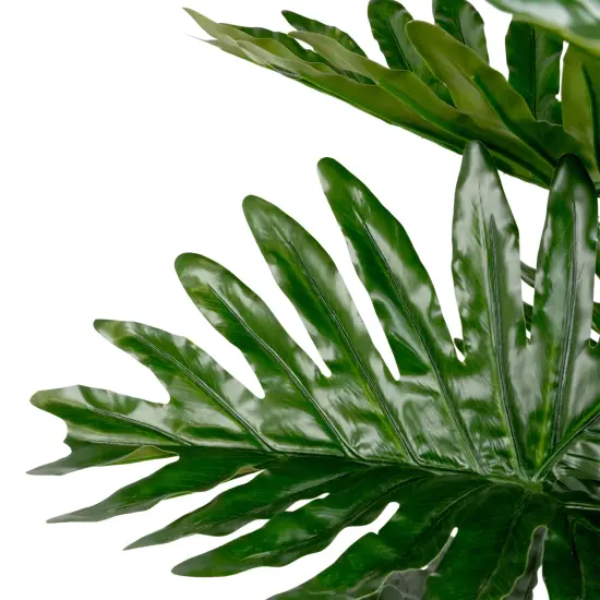 Northlight Potted Philodendron Selloum Artificial Plant - 47" Green {6}