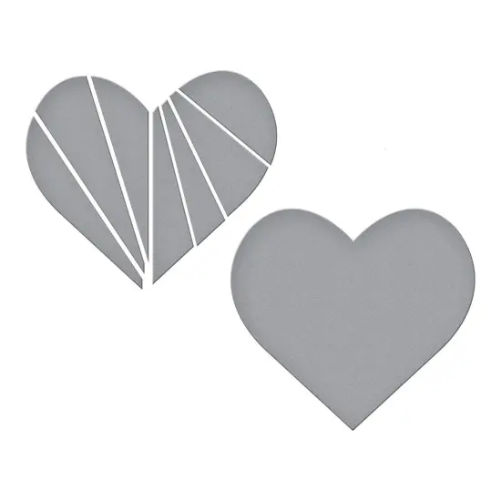 Spellbinders Etched Dies Just Sayin' by Kelly Bangs-Pieced Heart {3}