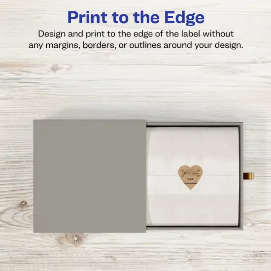 Avery Kraft Brown Heart Labels with Sure Feed, .75" x .75" {3}