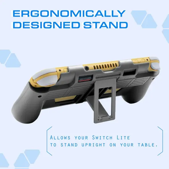 Protective Case for Nintendo Switch Lite 2019, Hard Grip Cover with 2 Game Card Slots Holder, Built in Stand, Shock-Absorption & Anti-Scratch Design, Gray by Insten Grey {5}