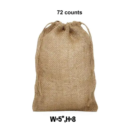 Rough Natural Burlap Bag 5" x 8" Durable and Convenient {1}