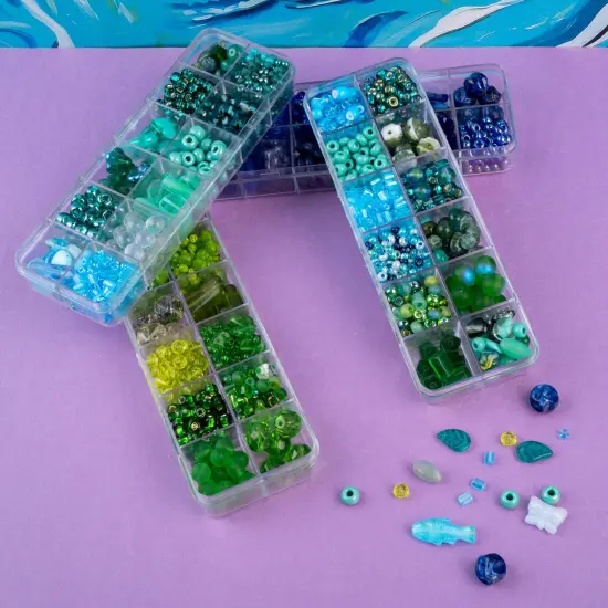 John Bead Mixed Czech Glass Beads Box, 200g The Amazon {4}