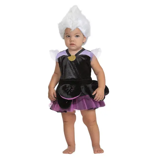 Infant Ursula Classic Costume Velvet Dress with Tentacle Belt {1}