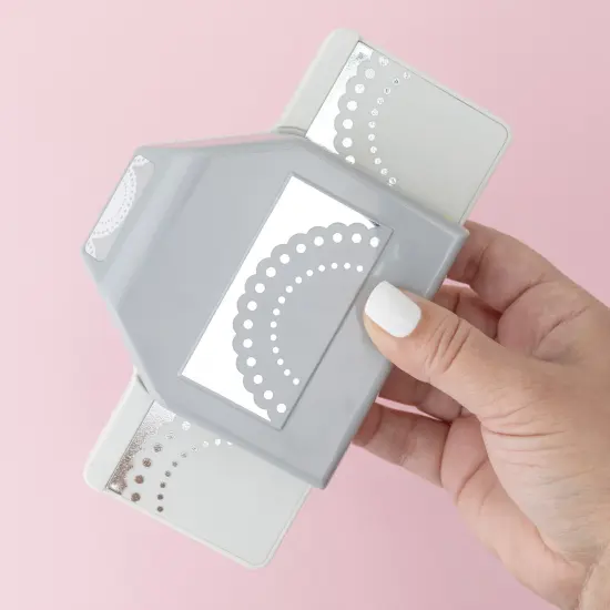 Large Edge Punch-Dotted Scallop, 1.25"X2.5" {6}