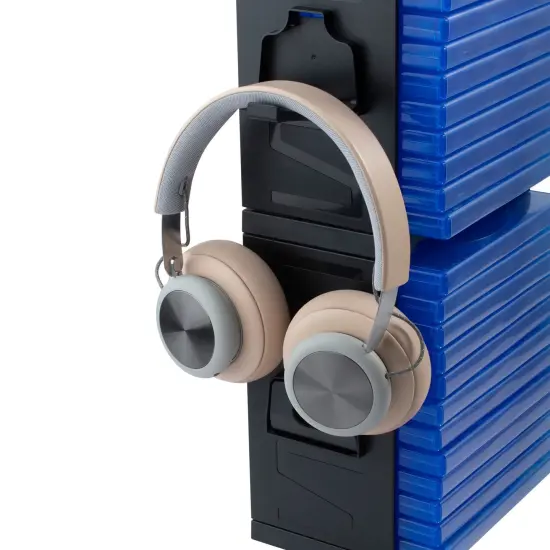 Insten Game Storage Tower for PS5/ PS4/ xBox Series X/S, Universal Video Game DVD, Holds 24 Disks and 4 Controllers Holders Black {4}