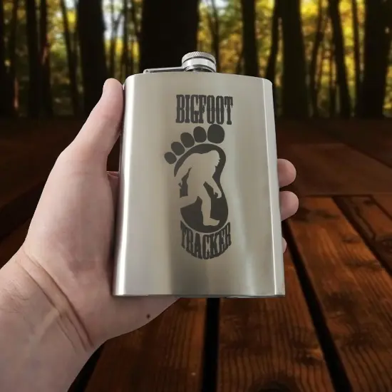 8oz Bigfoot Tracker Stainless Steel Flask {4}